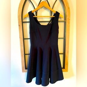 Lulus Navy Blue Flare Dress- Medium